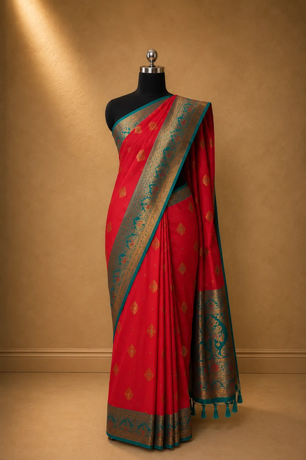 Raktima Teal Banarasi Saree