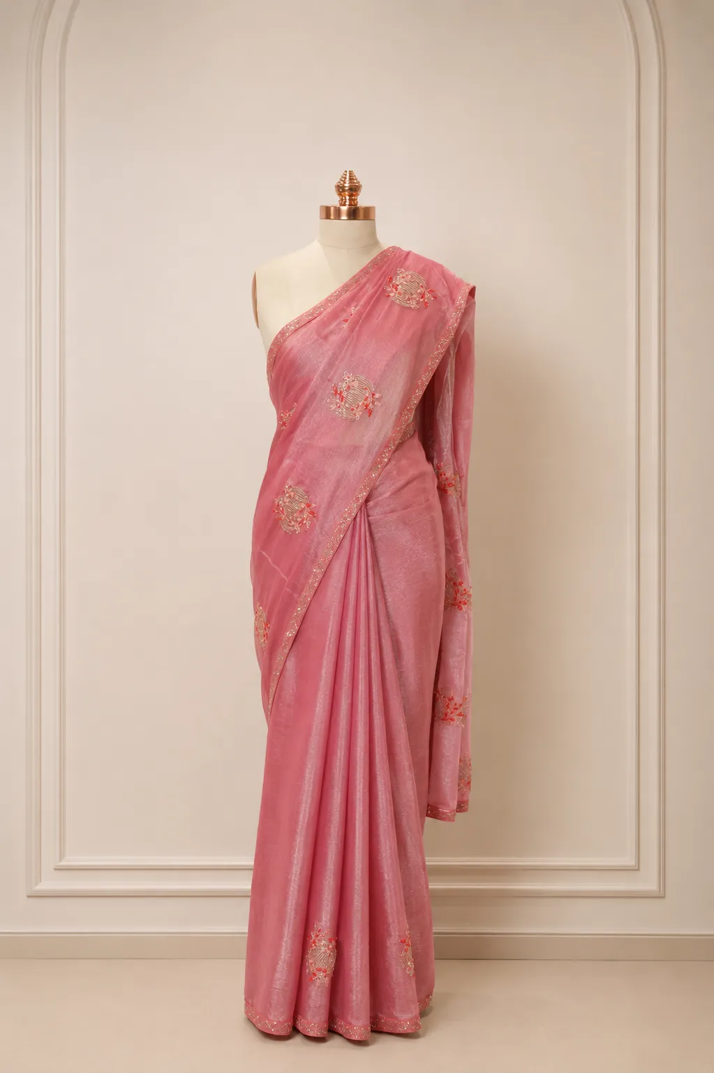 Orchid Pink Jimmy Choo Shimmer Saree