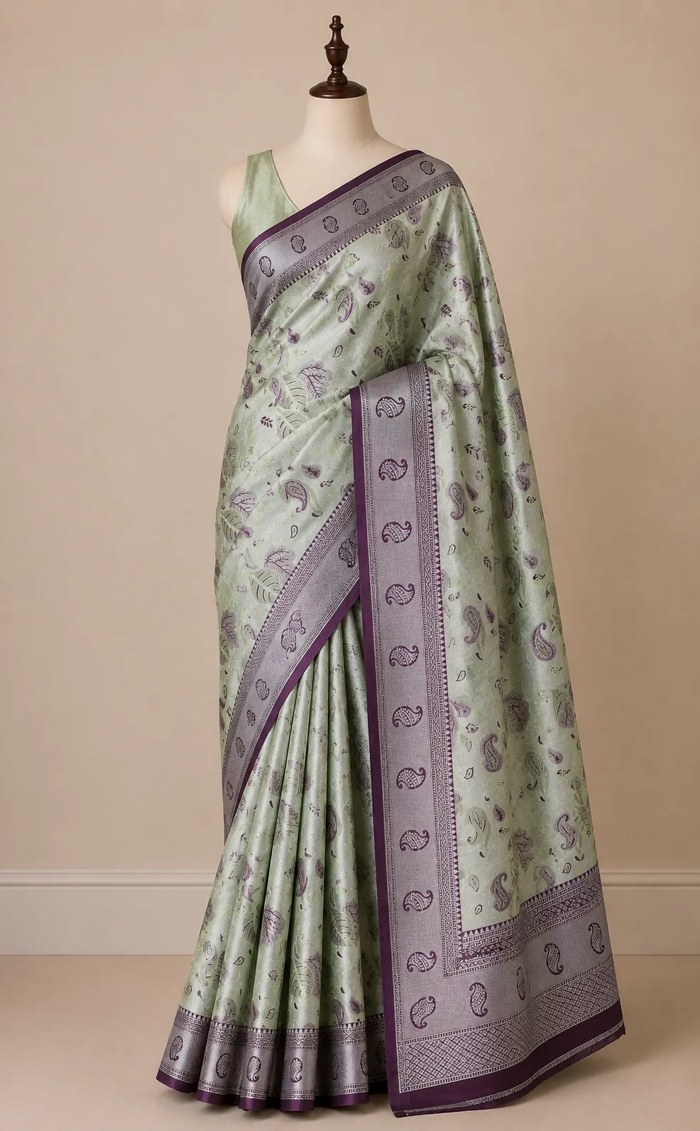 Pista Rajvansh Banarasi Soft Silk Saree